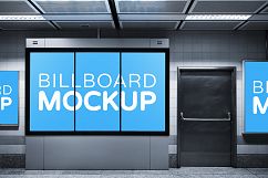 Billboards in Subway Train Station Mockups Product Image 23