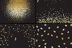 Gold Confetti Overlay Clipart Product Image 2