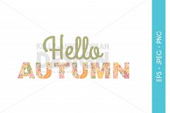 Hello Autumn Wedding Party Invitation Clipart, Digital Leaf Product Image 3