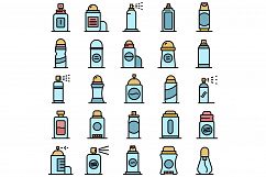 Deodorant icons vector flat Product Image 1