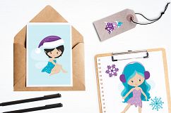 Winter Fairies graphics and illustrations Product Image 4