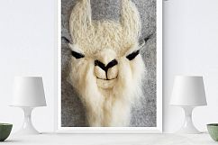 Cutest Llama Print Wall Art of my original felt painting Product Image 2