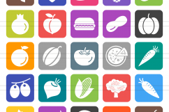 166 Food &amp; Drinks General Filled Round Corner Icons Product Image 2