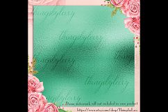 42 Mint and Teal Metallic Foil Texture Digital Papers Product Image 6