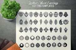 Wood Earrings SVG - Leather Earrings SVG - Earrings Bundle Product Image 1