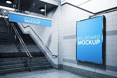 Billboards in Subway Train Station Mockups Product Image 22