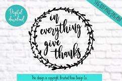Fall clip art, farmhouse svg, fall, wreath, give thanks Product Image 2