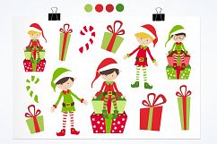 Elves and Gifts graphics and illustrations Product Image 2