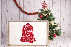 We Wish You A Merry Christmas - Christmas SVG Cut File - DXF Product Image 3