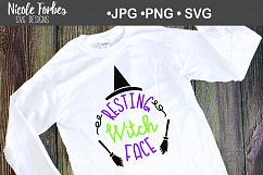 Resting Witch Face Halloween SVG Cut File Product Image 3