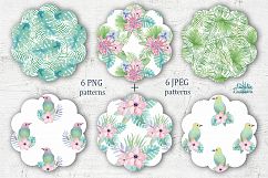 Tropical watercolor patterns + BONUS Product Image 2