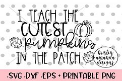 I Teach the Cutest Pumpkins in the Patch Fall SVG DXF SVG DX Product Image 1