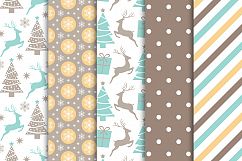 Christmas Digital Paper Pack / Backgrounds / Scrapbooking / Patterns / Printables / Card Making Product Image 3