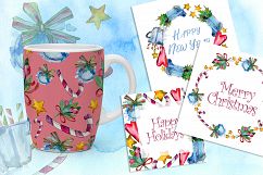 Winter holiday PNG watercolor set Product Image 7
