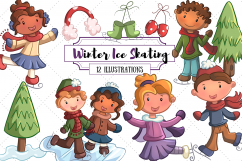 Winter Ice Skating Illustrations Product Image 1
