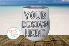 Wine Tumbler Beach Mockup Product Image 1
