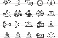 50 Customer Services Line Icons Product Image 2