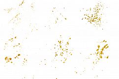 Gold clipart Brush Strokes, Stripes, Shapes, Splashes Digita Product Image 3