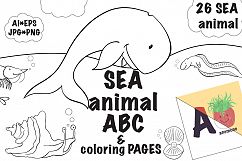 SEA animal ABC &amp; coloring pages  Product Image 1