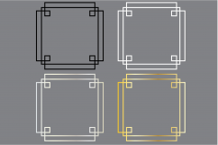 Silver &amp; Gold Square Fretwork Frames Product Image 2