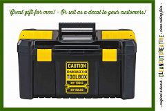 DIY Personalized Men&#039;s Toolbox decal design - My Tools My Rules!Ã‚Â - SVG DXF EPS PNG - Cricut &amp; Silhouette - clean cutting files Product Image 2