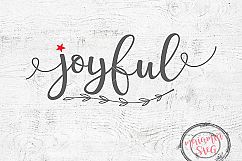 Joyful SVG Christmas SVG Winter Svg Joyful Cut File Product Image 1