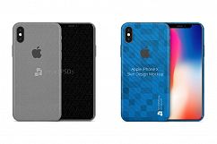 Apple iPhone X Vinyl Skin Design Mockup 2017 Product Image 1