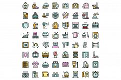 Room service icons set vector flat Product Image 1