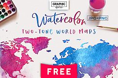 Watercolor Maps - TWO-TONE PACK Product Image 1