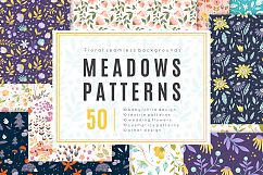 Meadow - 50 vector seamless patterns Product Image 1