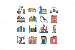 Oil industry icons set Product Image 1