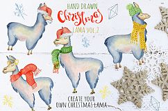 Christmas lama watercolor creator 2 Product Image 1