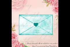 100 Watercolor Love Wedding Letter Envelope Clip Arts Product Image 5