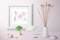 Delicate Roses Watercolor Clip Art Product Image 13