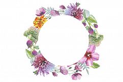 Wild Flowers watercolor PNG clipart Product Image 9