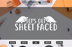 Let's Get Sheet Faced Halloween Design SVG DXF AI EPS Product Image 1