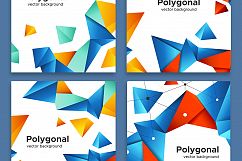 Set of Colorful Polygonal Backgrounds Product Image 2