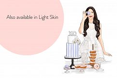 Fashion illustration - Baker Girl - Dark Skin Product Image 8