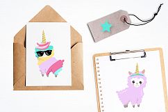 Llama unicorn graphics and illustrations Product Image 3