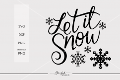 Let it Snow Christmas holiday SVG File Product Image 2