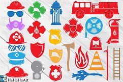 Fireman Monogram Designs - Clip art / Cutting Files - 60c Product Image 1