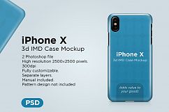 Apple iphone X 3d case Mockup Product Image 1