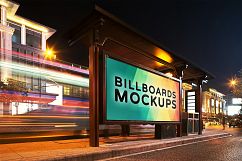 Billborad Mockups at Night Vol.1 Product Image 1