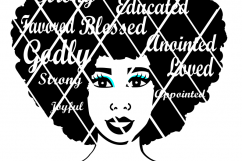 CAROL AFRO GIRLS,AFRO HAIR SVG, WORDS IN HAIR Product Image 1