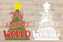 Joy Wreath svg Joy to the world Christmas tree 968s Product Image 2