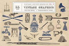 55 Vintage Vectors Graphics Vol. 2 Product Image 3