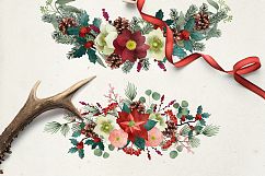 Vintage Christmas watercolor set Product Image 6