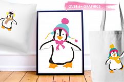 Christmas Penguins graphics and illustrations Product Image 5