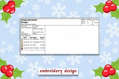 Merry Christmas Embroidery Design with Reindeers Tree Product Image 4