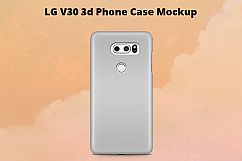 LG V30 3d Case Mockup Back View Product Image 1